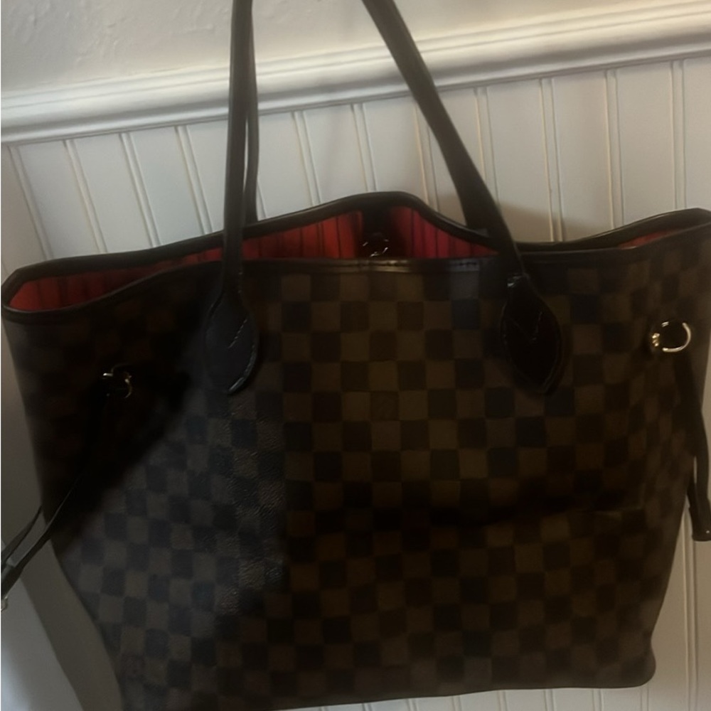 Checkered Black and Brown Tote Bag